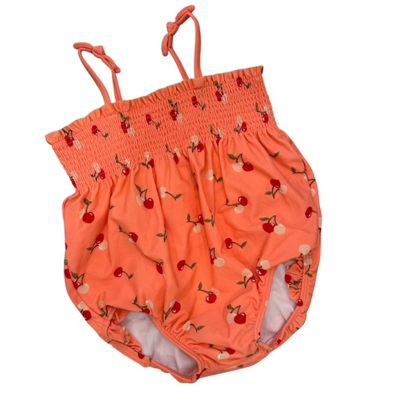 Janie and Jack Baby Smocked Cherry Swimsuit Bubble - Picture 1 of 5